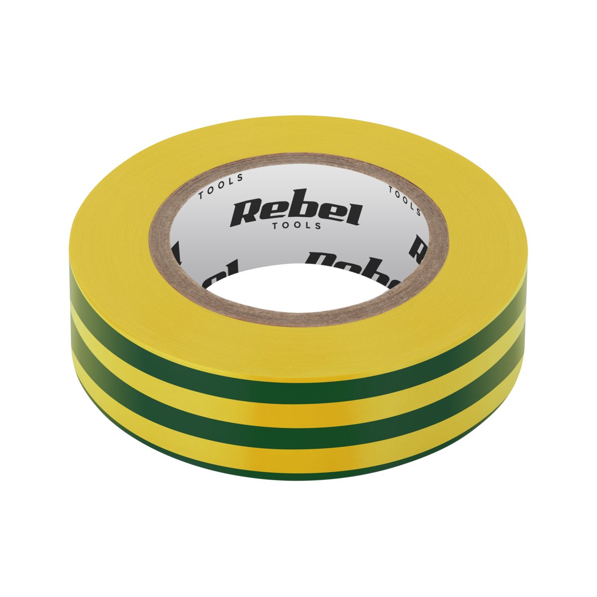 Rebel Taśma Izolacyjna PVC Izolacja 0,15x19mm 10m żółto-zielona 786