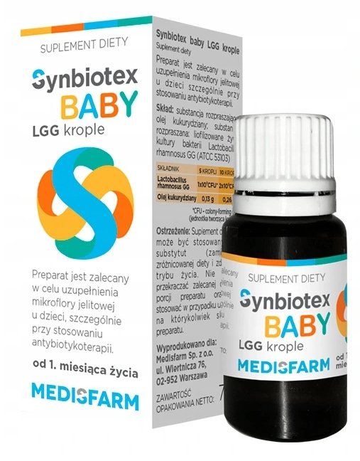 Synbiotex Baby LGG, Krople, 7ml