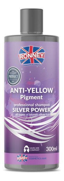 Ronney Anti-Yellow Silver Power Szampon neutralizujący żółte tony 300 ml
