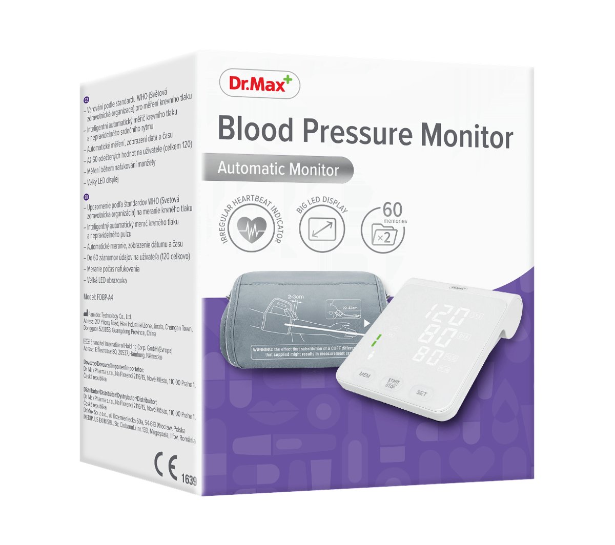 Blood Pressure Monitor Dr.Max, ciśnieniomierz naramienny, 1 sztuka Duży wybór produktów | Dostawa kurierem DHL za 10.90zł !!!| Szybka wysyłka do 2 dni roboczych! | 9101098