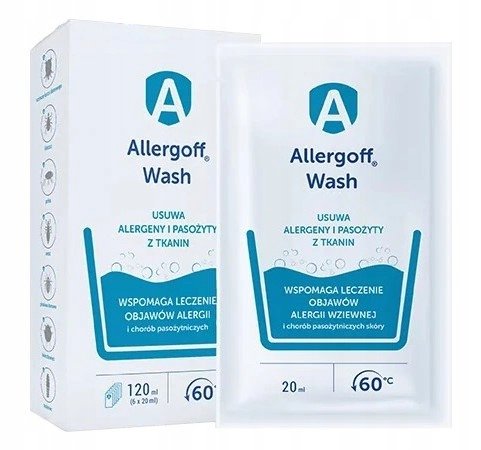 Icb Poland PHARMA SP J Allergoff Neutralizator alergenów kurzu domowego Płyn do tkanin 6 amp a 20 ml