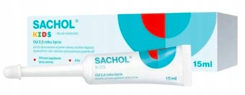 Bausch&Lomb BAUSCH & LOMB POLSKA SP Z O.O Sachol Kids Żel na afty 15 ml