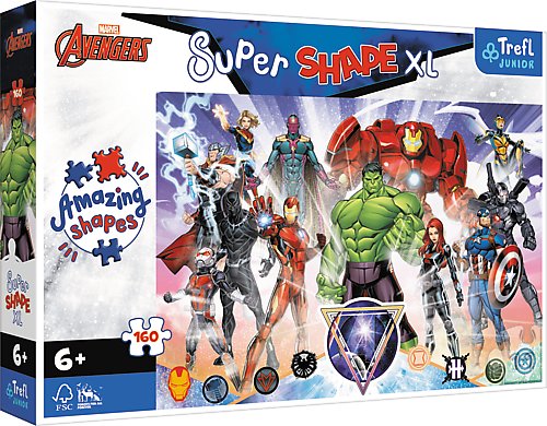 TREFL 50023 Puzzle 160 XL Odwaga Avengers