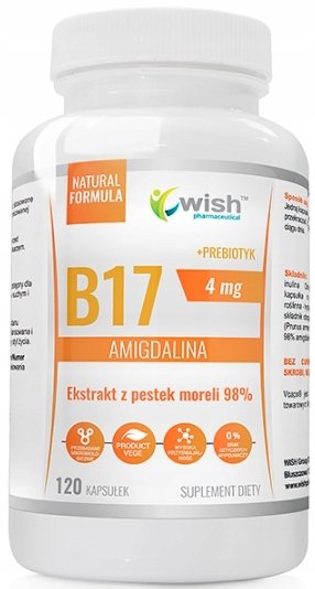 Wish, Amigdalina+probiotyk pestki moreli, 120 kaps