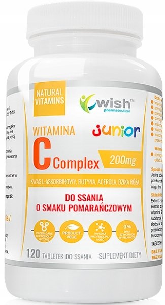 Wish Pharmaceutical Witamina C-Complex Junior 200 mg - 120 tabs