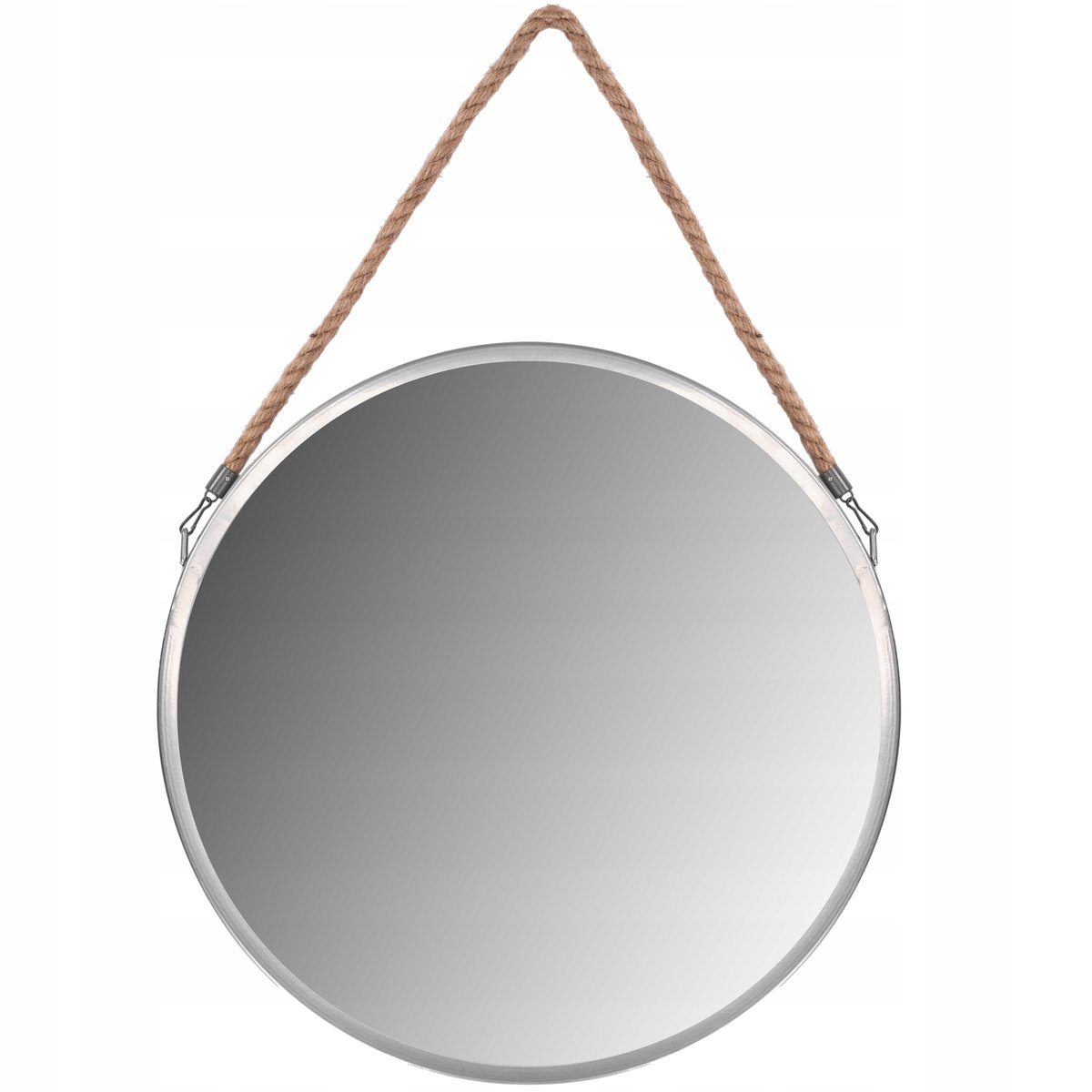 Lustro Na Linie Okrągłe Srebrne 40Cm