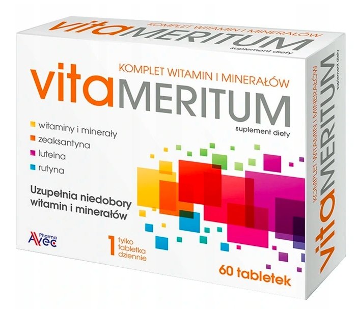 Avec Pharma vitaMERITUM, witaminy i minerały, 60 tabletek