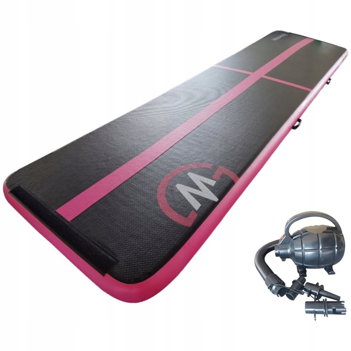 Airtrack Dmuchana Mata Gimnastyczna Master 500 X 100 X 10 Cm Black-Pink