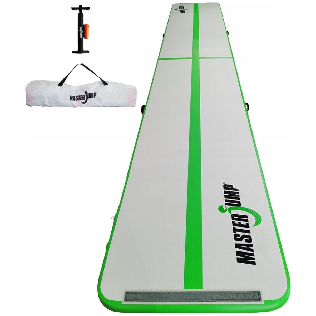 Airtrack Dmuchana Mata Gimnastyczna Master 600 X 100 X 10 Cm Grey-Green
