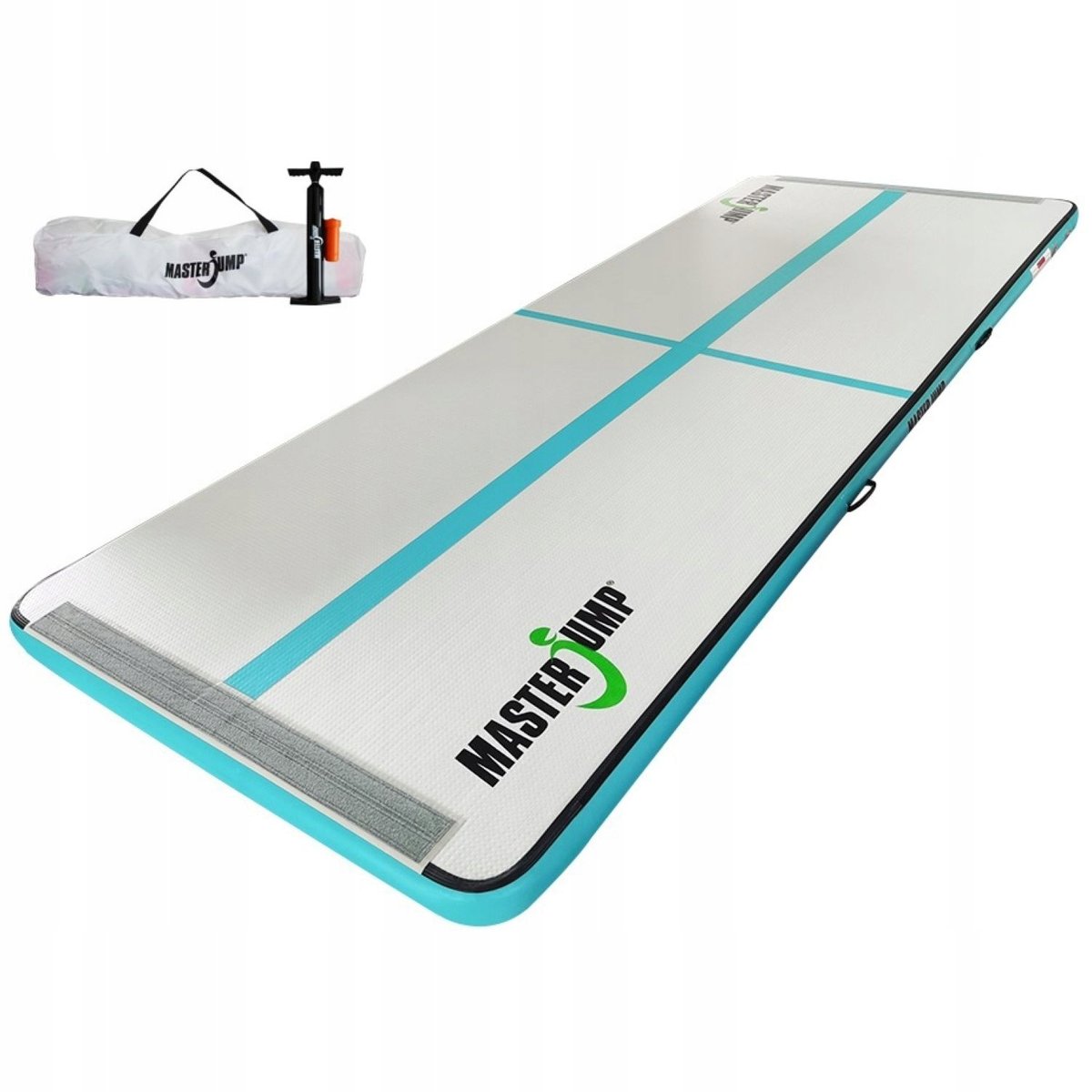 Airtrack Dmuchana Mata Gimnastyczna Master S-Pro 400 X 150 X 10 Cm Grey-Teal