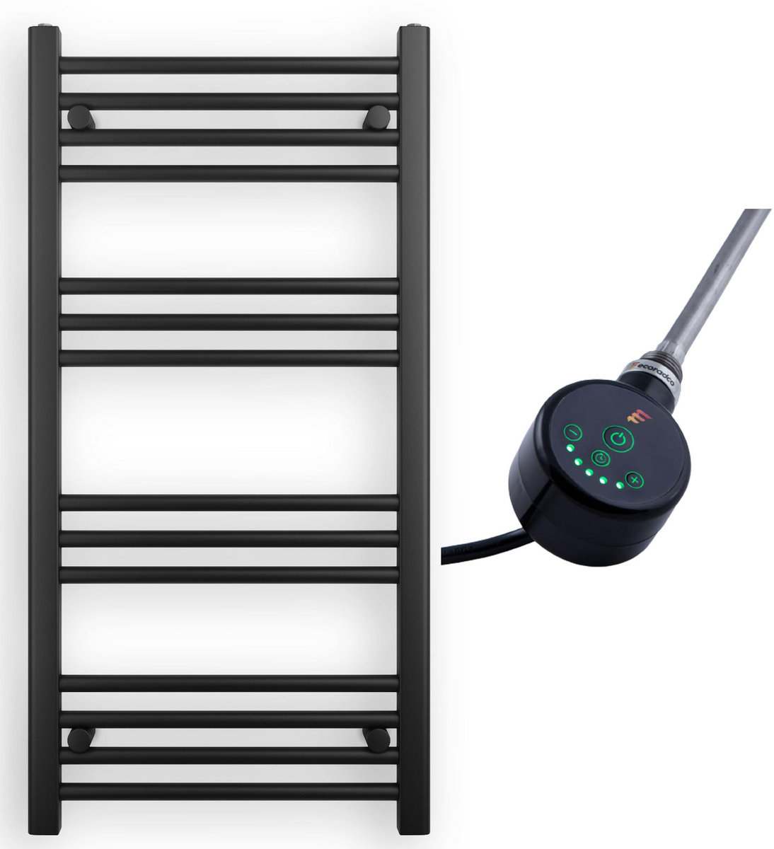 Grzejnik 100/50 Czarny Mat + Grzałka Elektryczna