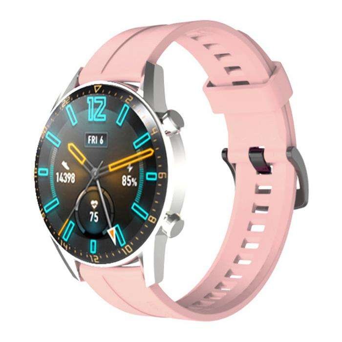 Hurtel Silikonowy pasek do zegarka smartwatcha HUAWEI Watch GT / GT2 / GT2 Pro różowy