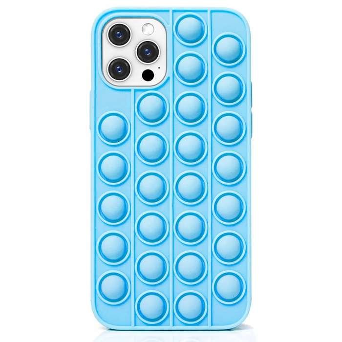 Etui IPHONE 11 PRO Bąbelkowe Elastyczne Push Bubble Case niebieskie
