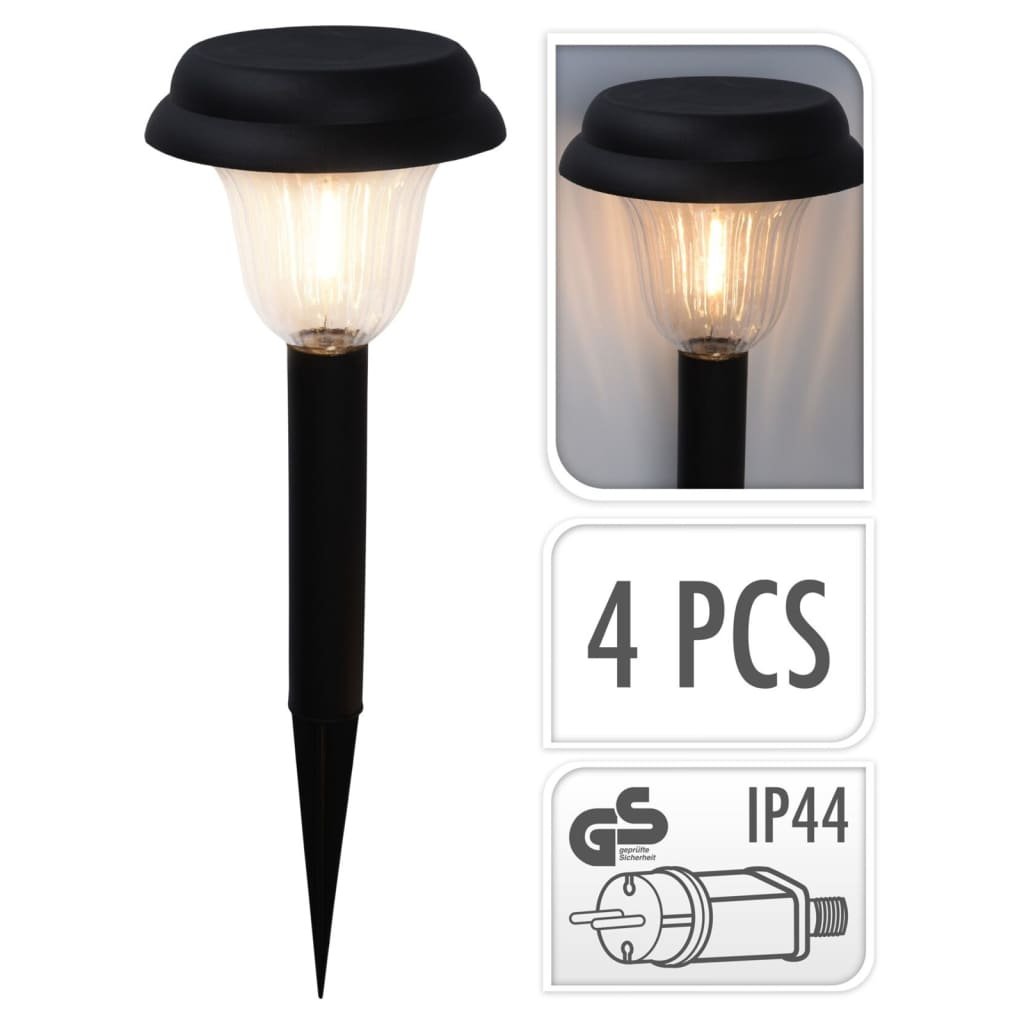 ProGarden Lampy ogrodowe LED, 4 szt., 16x45 cm Koopman