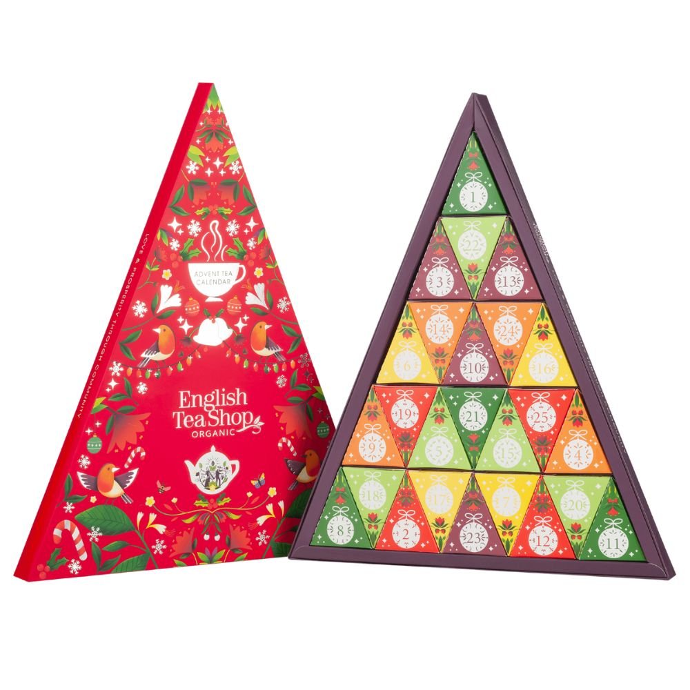 English Tea Shop Advent Calendar (Red) Kalendarz adwentowy 25 piramidek z ekologicznymi herbatami