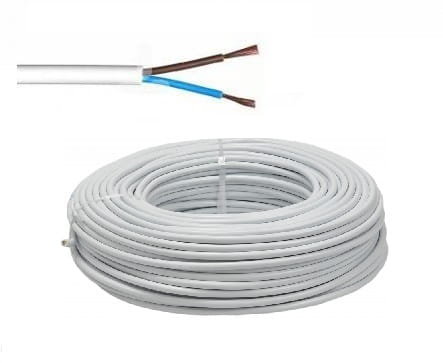 Przewód Mieszkaniowy Kabel Linka 2X0,75 Biały H03Vv-F
