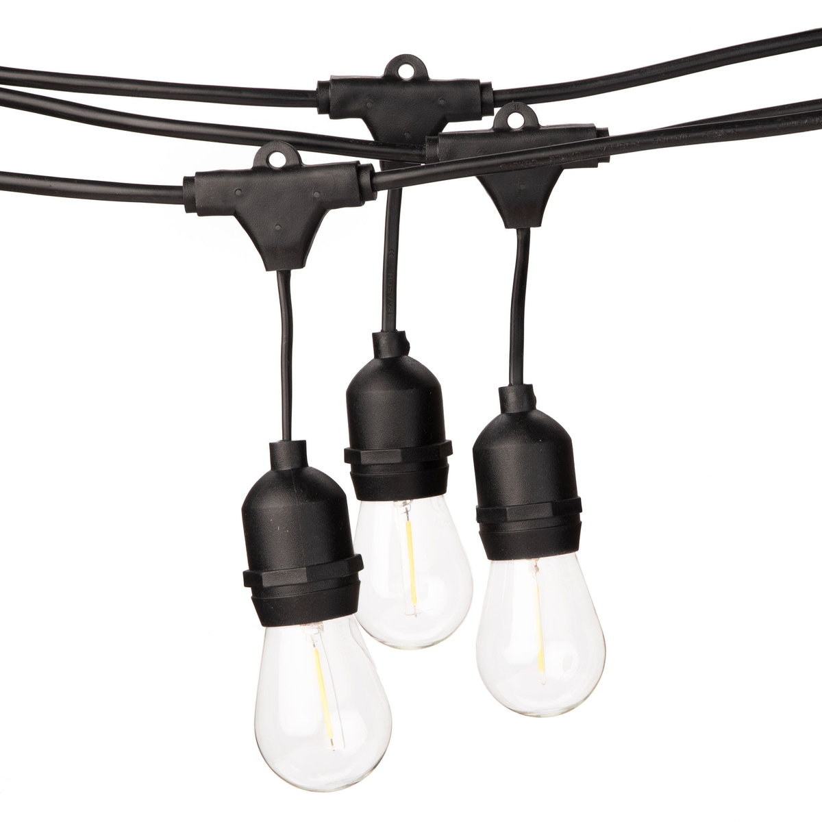 Girlanda Ogrodowa Zwieszana 5M 10 Żarówek Led Czarna