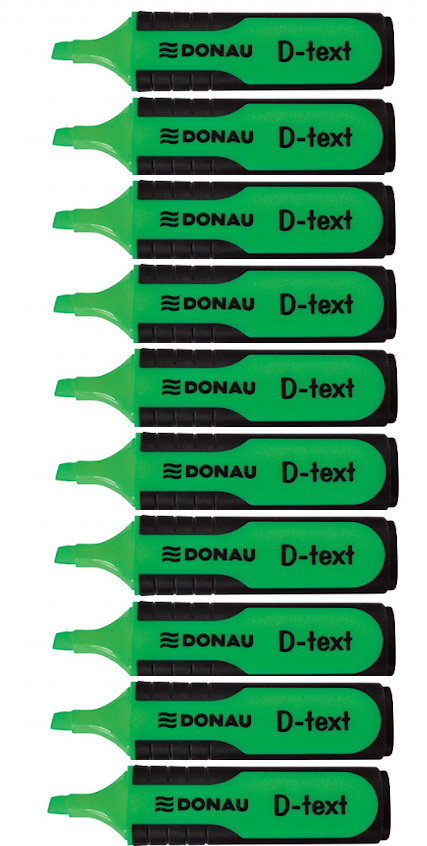 Donau Zakreślacz D-Text Zielony 10 sztuk