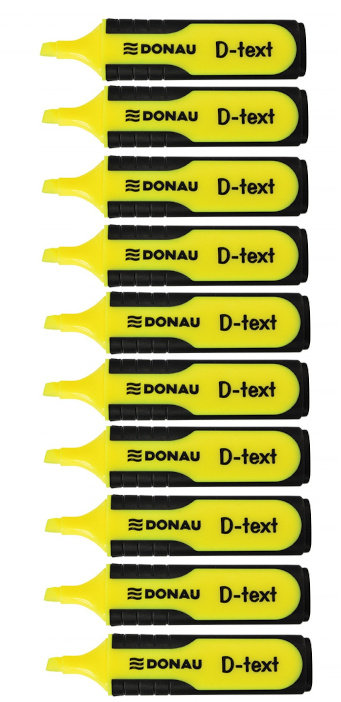 Donau Zakreślacz D-Text Żółty 10 sztuk