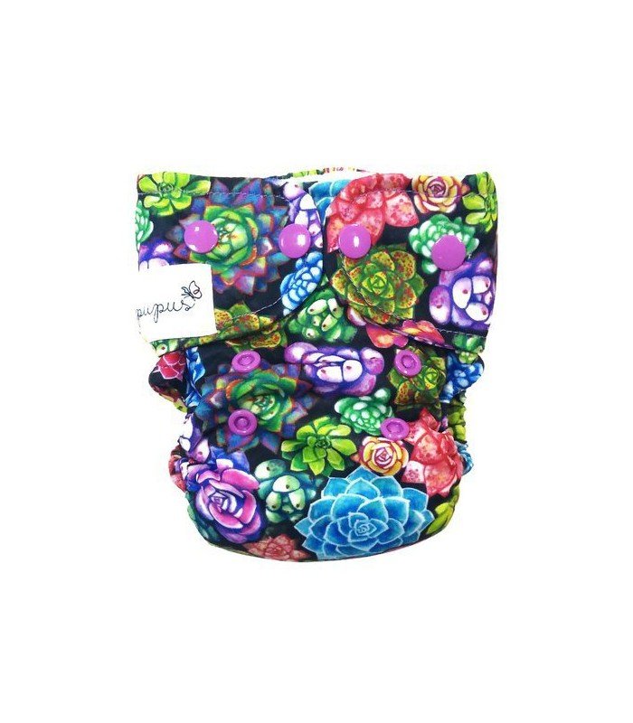 Pieluszka Wielorazowa Aio, Sukulenty, Mini One Size 5-11 Kg, Pupus