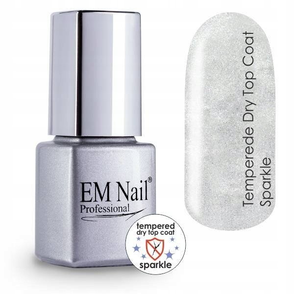 Em nail professional Tempered Dry Top Coat hartowany Sparkle