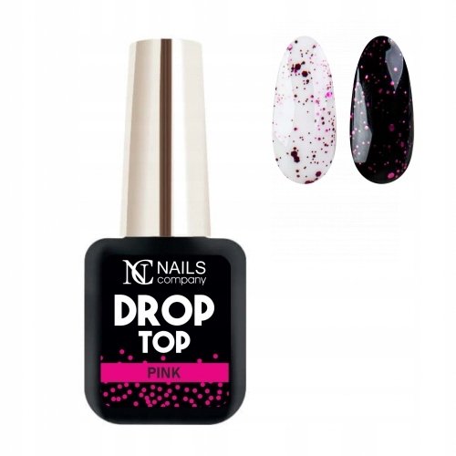 NC Nails, Lakier hybrydowy Top Drop Pink, 6 ml