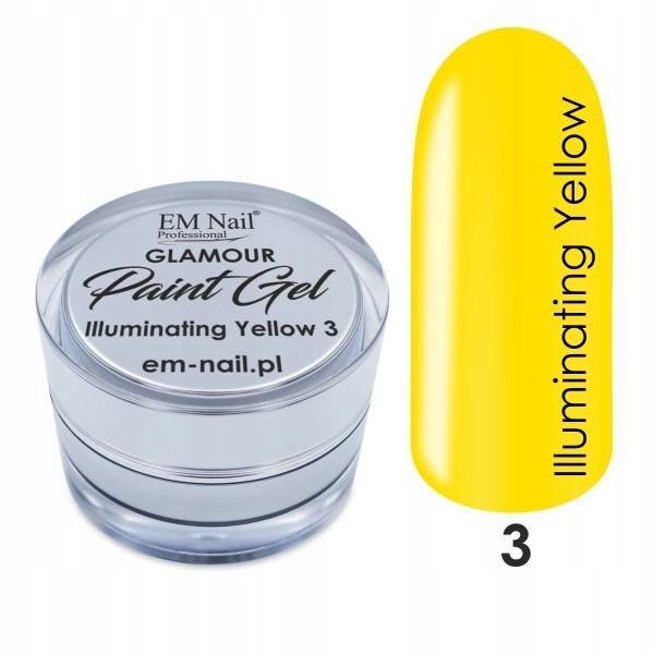 Em nail professional Paint Gel Glamour Nr. 3 Illuminating Yellow