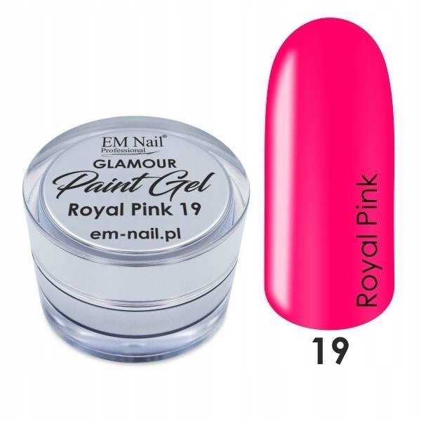 Em nail professional Paint Gel Glamour Nr. 19 Royal Pink