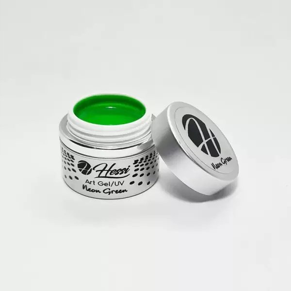 Hessi, Żel do zdobień, Art Gel Neon Green, 5ml