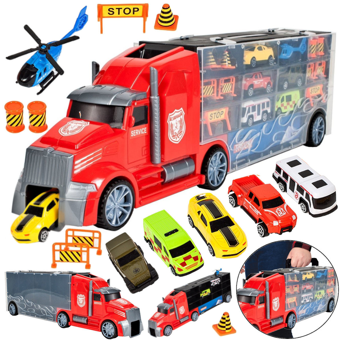 Ogromny Tir 53 Cm Laweta Resoraki Z Wyrzutnią Auto X358