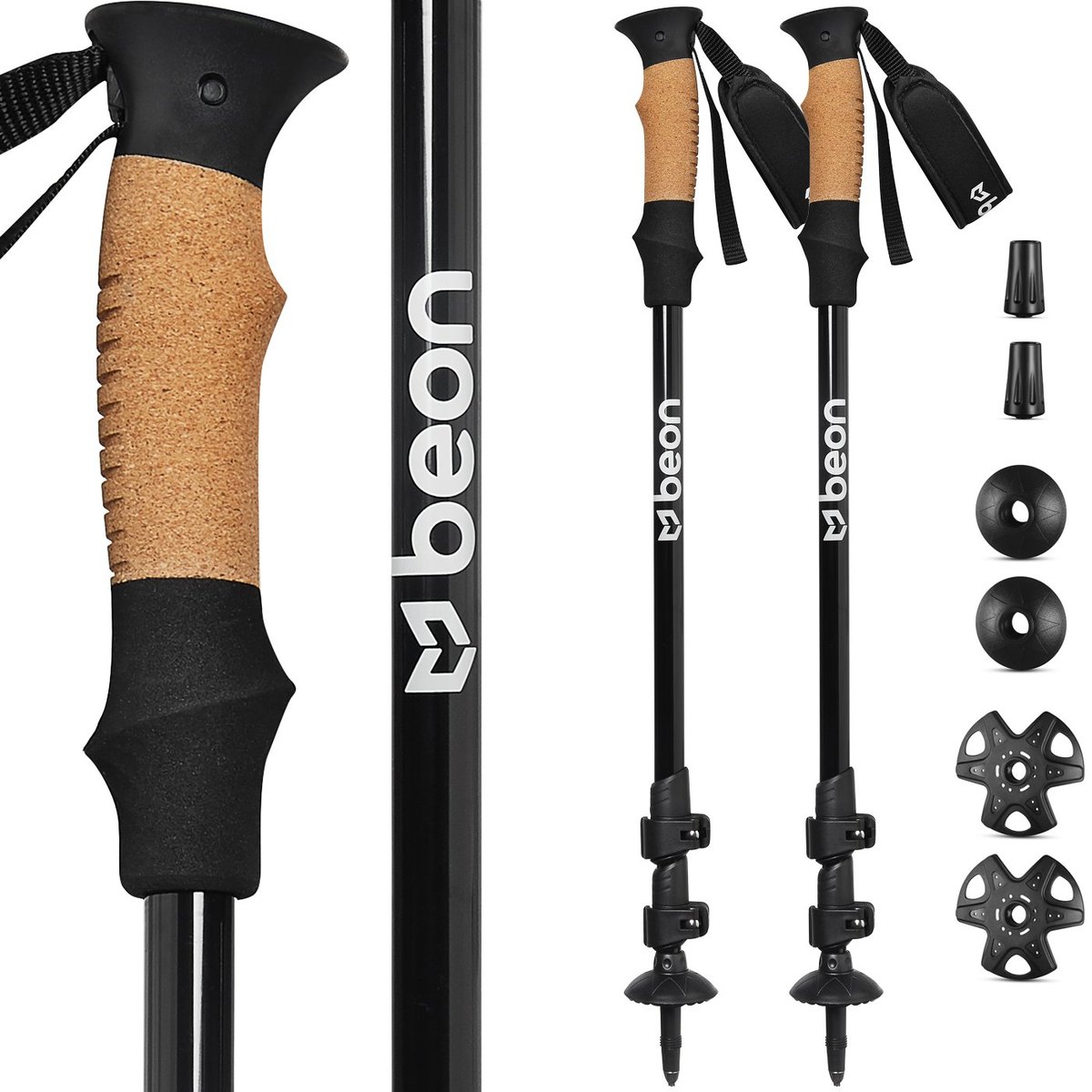 KIJE TREKKINGOWE KIJKI NORDIC WALKING # BEON PRO 2 BEKTPBL