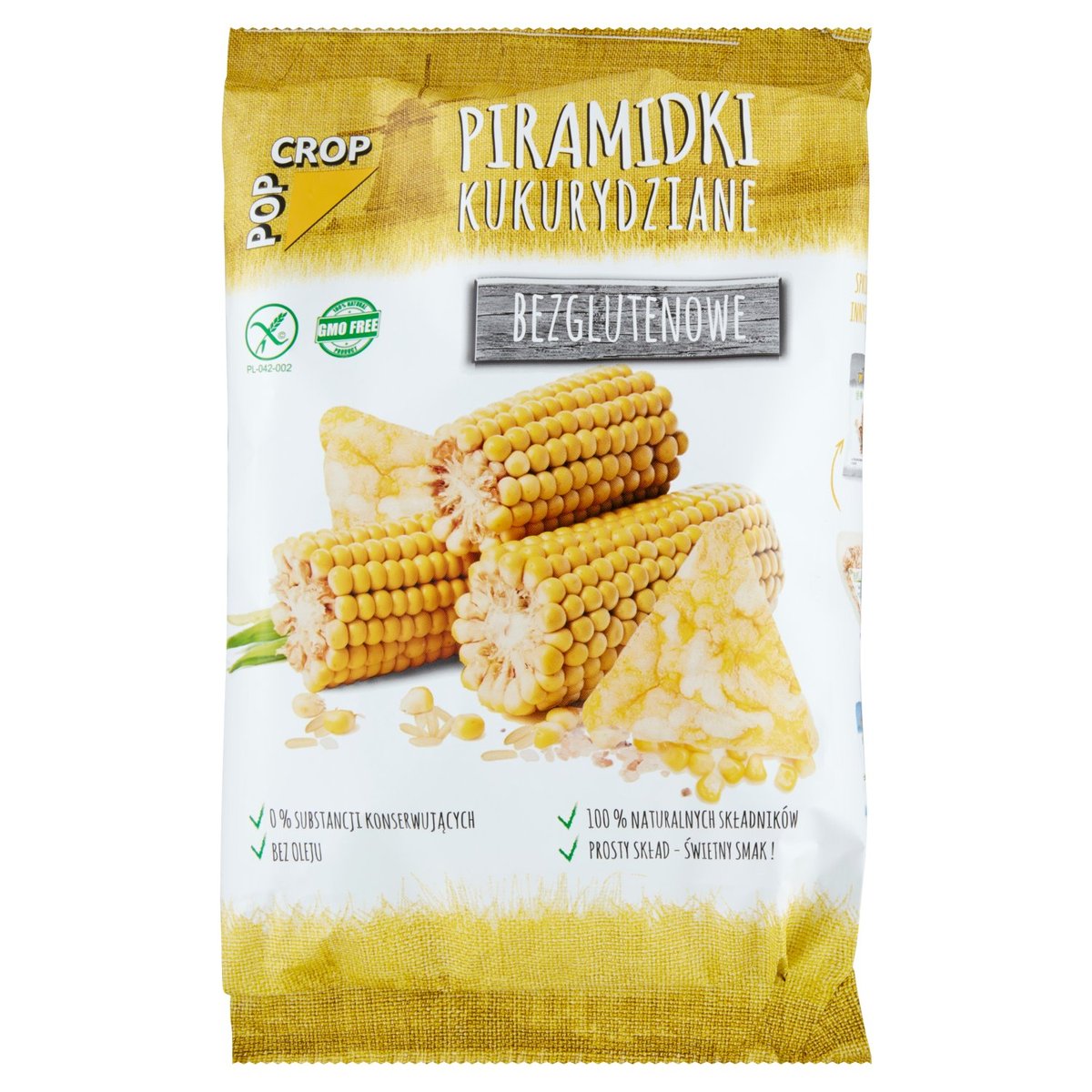 Pop Crop Piramidki kukurydziane Bezglutenowe 80 g