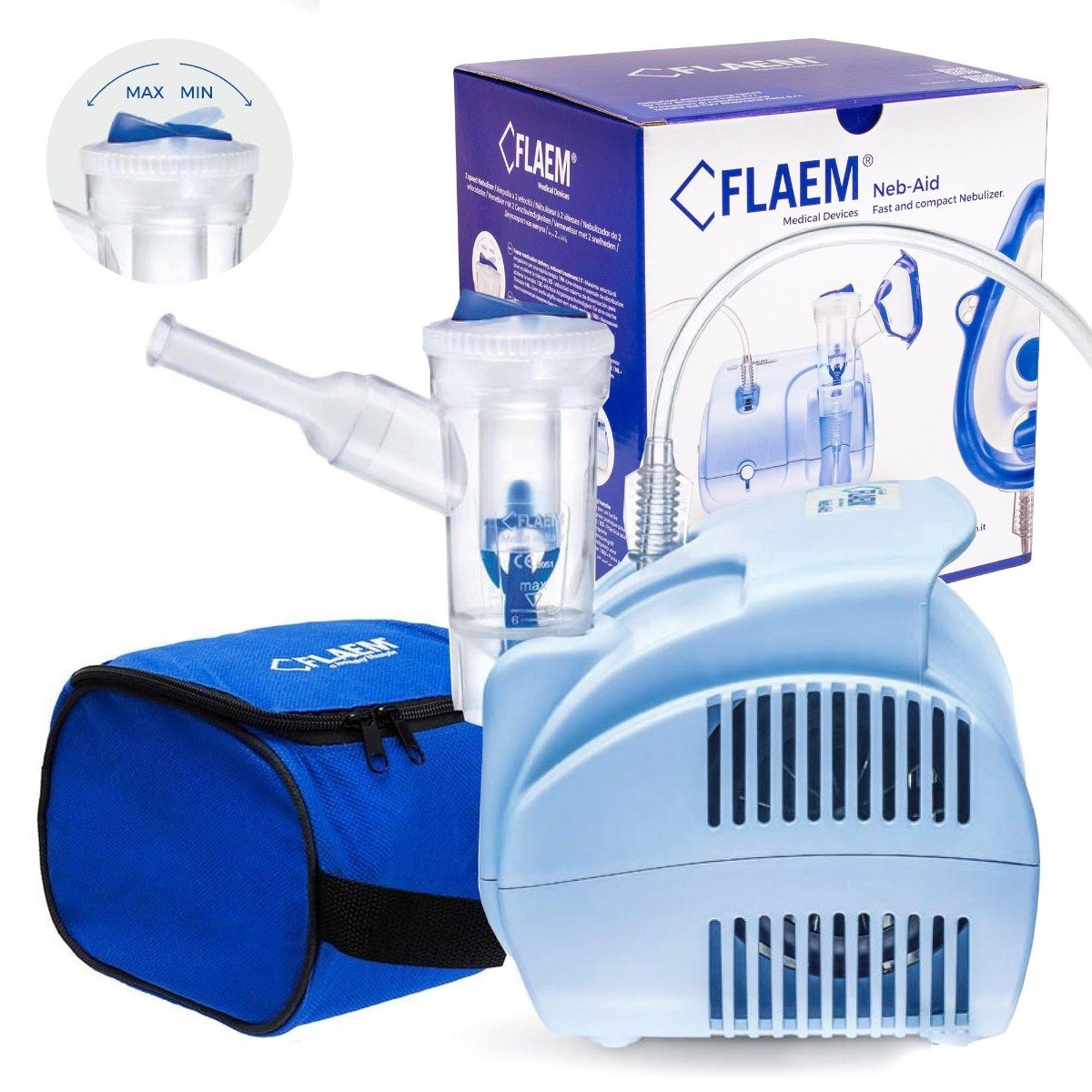 Flaem Neb-Aid Inhalator Pneumatyczno-Tłokowy, 1 Sztuka