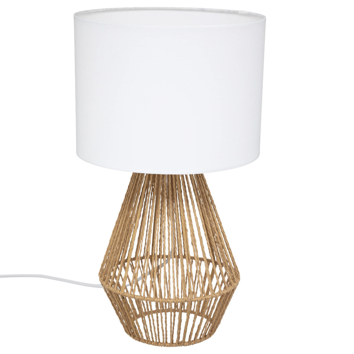 Atmosphera Lampa stołowa LILA, podstawa z plecionki, 40 cm
