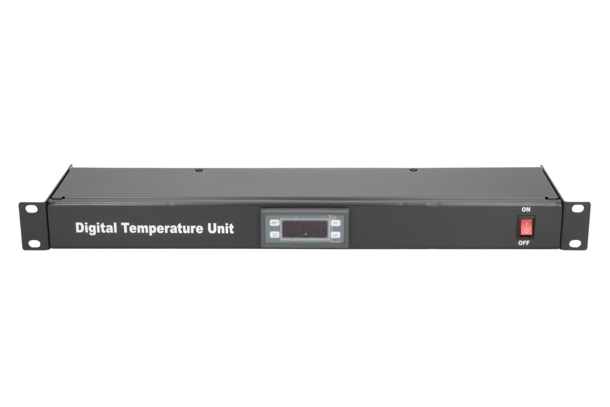 Extralink Termostat do szaf rack 19" 1U czarny