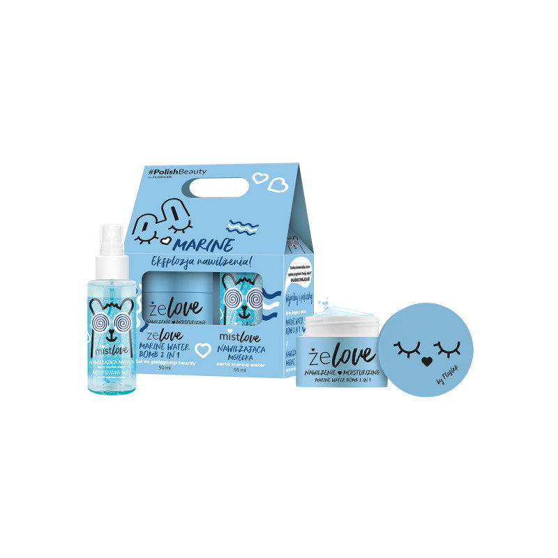 Flos-Lek WARSZAWA Marine Zestaw Nawilżająca mgiełka 95 ml + Water bomb 2 in 1 50 ml