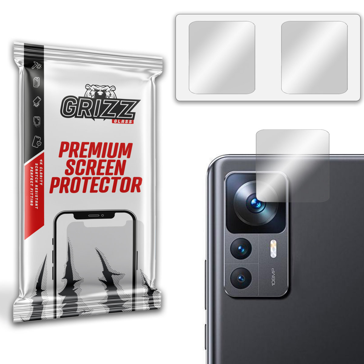 GrizzGlass HybridGlass Camera szkło hybrydowe na obiektyw do Xiaomi 12T Pro