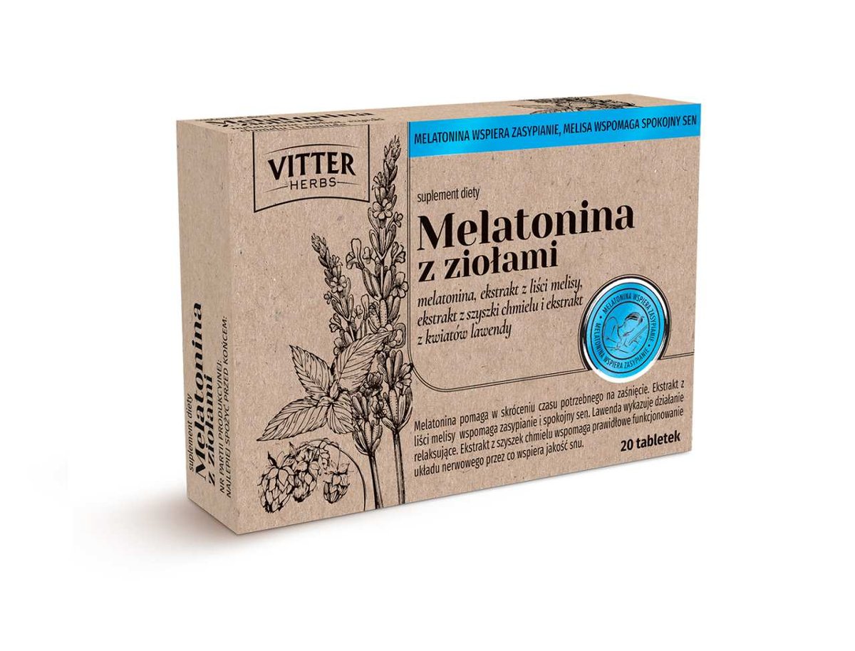 DIAGNOSIS Melatonina z ziołami x 20 tabl Vitter Herbs