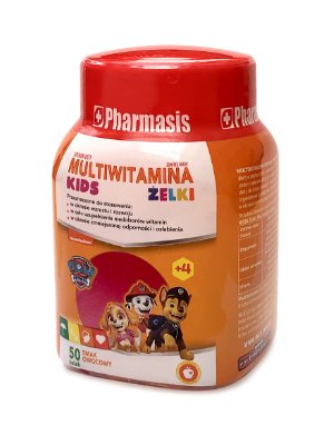 Pharmasis Multiwitamina Kids, Psi Patrol, smak owocowy, 50 żelek Duży wybór produktów | Dostawa kurierem DHL za 10.90zł !!!| Szybka wysyłka do 2 dni roboczych! | 3648941