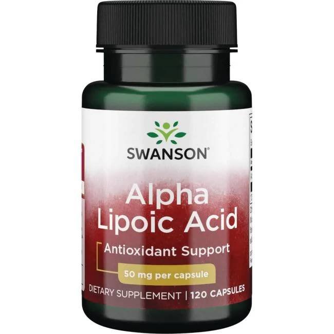 Swanson, Ala, Suplement diety z kwasem alfa liponowym 50 mg, 120 kaps.