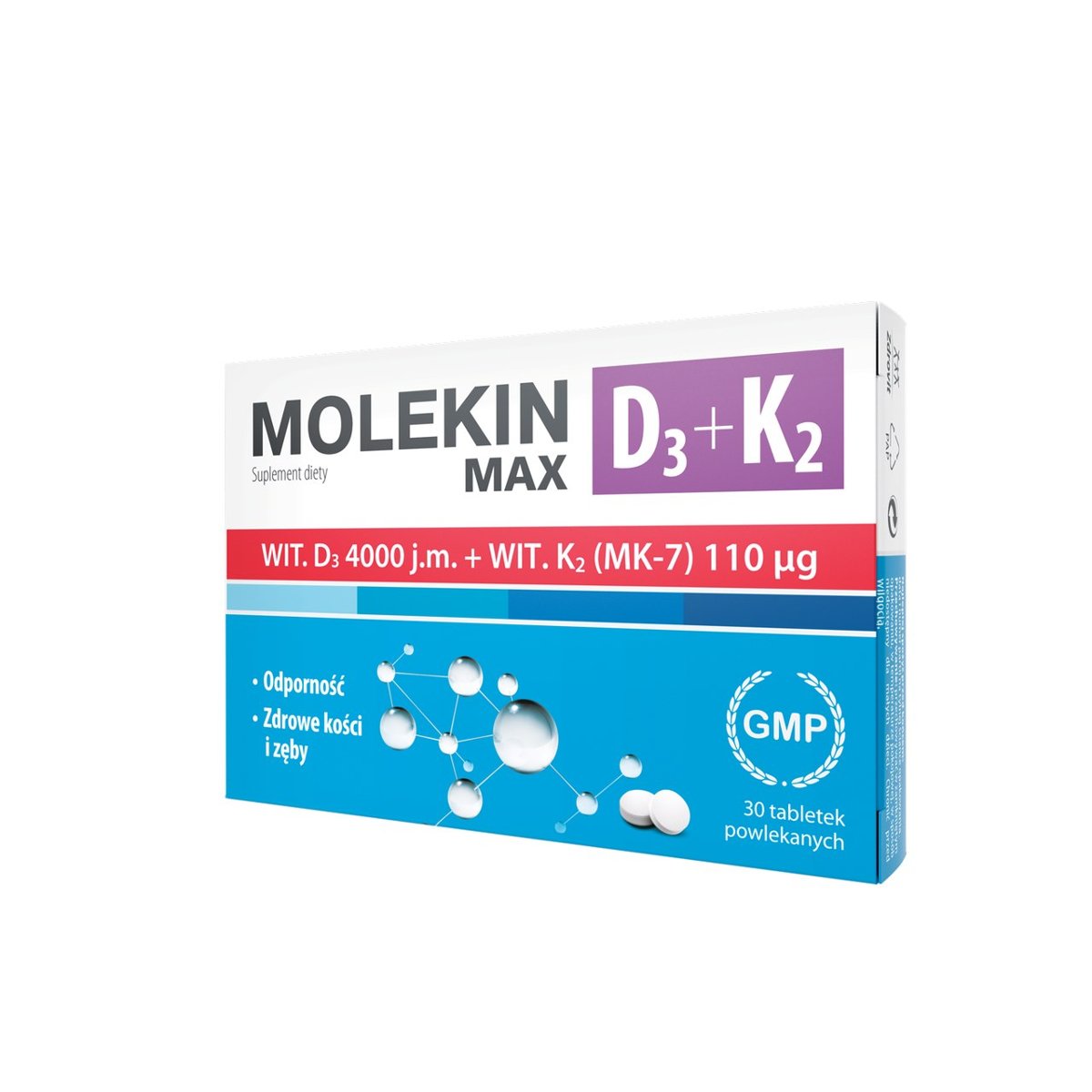 Natur Produkt N.P SP Z O.O MOLEKIN D3 + K2 MAX 30 tabletek