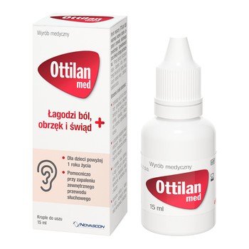 NOVASCON PHARMACEUTICALS OTTILAN MED Krople do uszu 15 ml 9088445