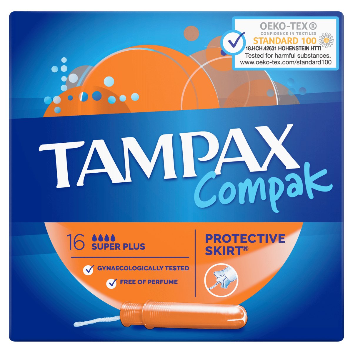 Tampax Compak Super Plus Tampony z aplikatorem, 16 szt.