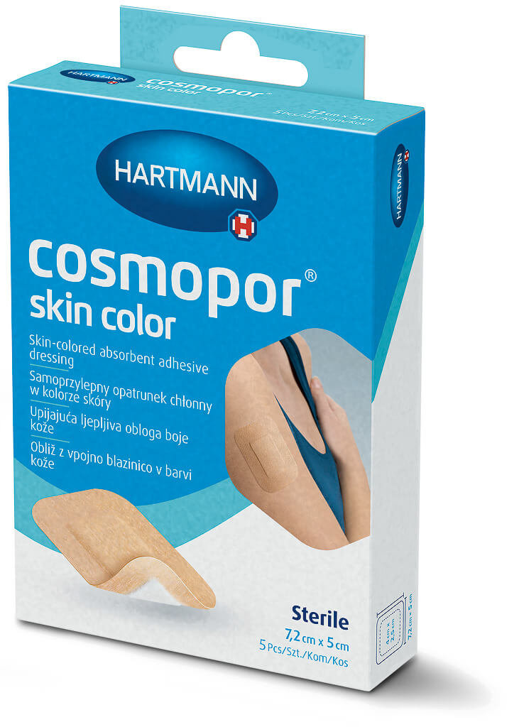 Hartmann Opatrunek sterylny Cosmopor skin color 7,2cm x 5cm x 5 szt | DARMOWA DOSTAWA OD 199 PLN!