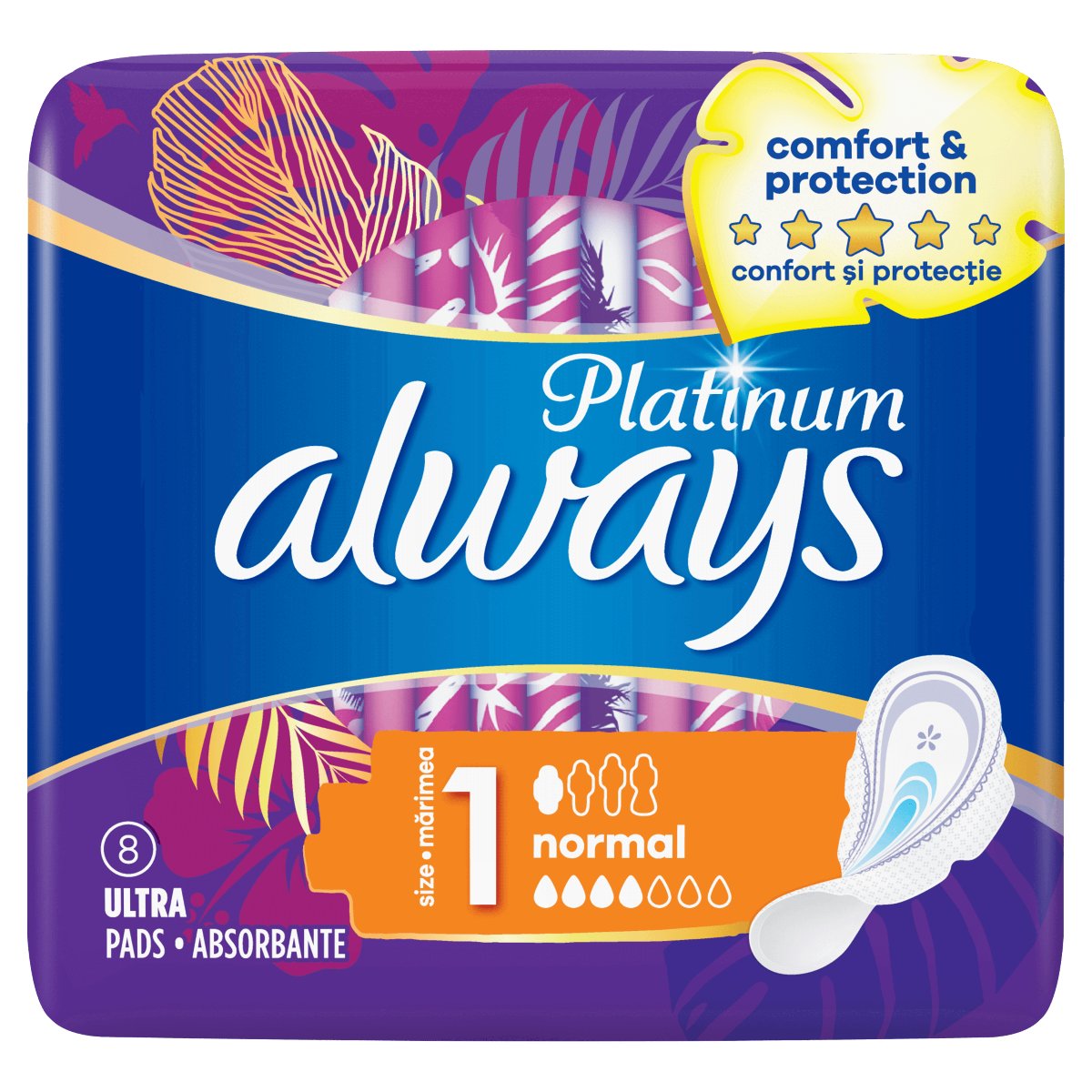 Always Procter&Gamble Platinum Normal, podpaski, 8 sztuk