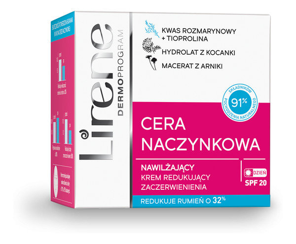 Lirene Cera Naczynkowa - Krem nawilżający 50ml