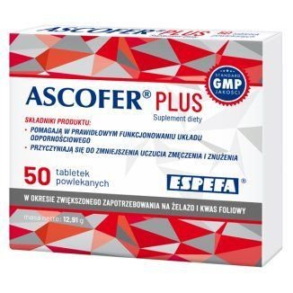 Espefa Chemiczno Farmaceutyczna Spółdzielnia Prac Ascofer Plus 50 tabletek 3689361