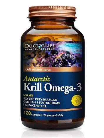 Doctor Life Doctor Life Antarctic Krill Omega-3 szybko przyswajalne omega-3 z fosfolipidami i astaksantyną suplement diety 120 kapsułek