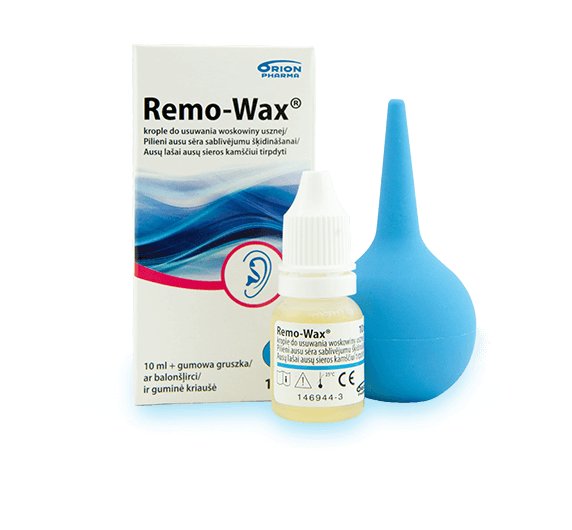 ORION Remo-wax krople do usuwania woskowiny usznej 10ml + gumowa gruszka