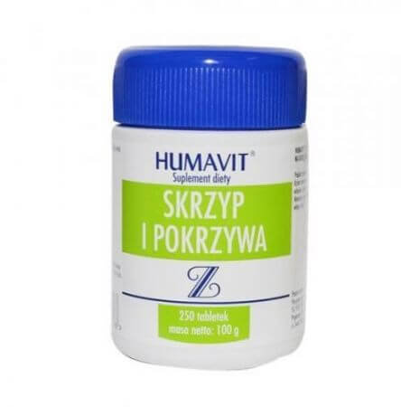 Humavit Z, Skrzyp i pokrzywa, suplement diety, 250 tab.